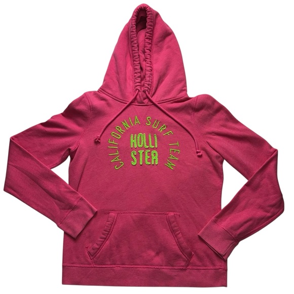 Hollister California Surf Team Pink Hoodie Size Large - Picture 1 of 9